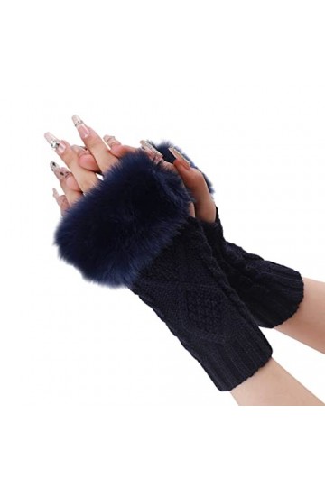 Gants dhiver tricotés poignet gants cosplay manches manches pour femmes hiver automne jambes chauffe-mains moufles douces et