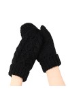 Gants dhiver pour femme - Gants chauds coupe-vent élastiques - Gants noirs pour femme - Moufles pour temps froid kaki, tail