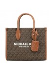 Michael Kors Mirella Logo Tote Sac à bandoulière Taille S, Signature marron, Small
