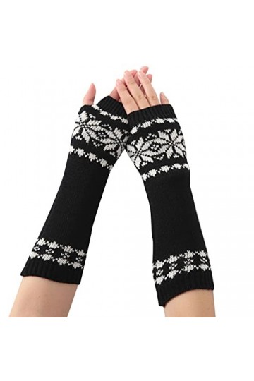 mitaines mitaines mitaines vêtements accessoires gants tricotés mitaines mitaines extensibles tricotées noir manches longues 