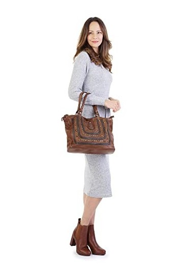Samantha Look Sac shopping Femme cuir véritable