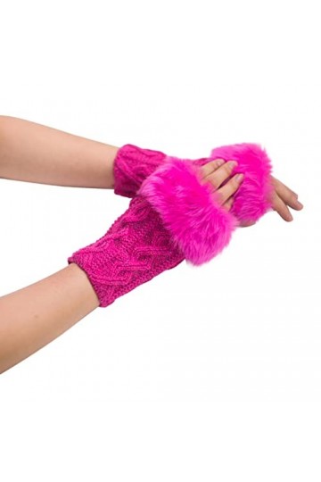 Gants dhiver en tricot poignet sans doigts tricotés gants tricotés taille unique gants tricotés hiver automne unisexe pour m