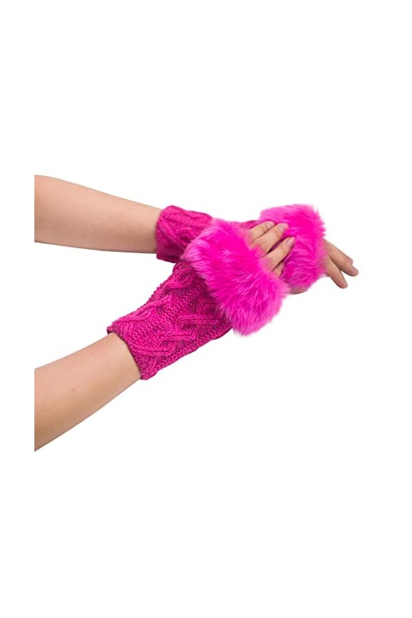 Gants dhiver en tricot poignet sans doigts tricotés gants tricotés taille unique gants tricotés hiver automne unisexe pour m