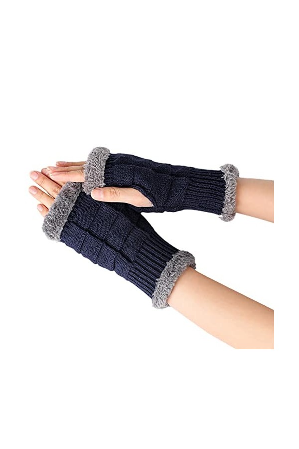 NIUREDLTD Mitaines Poignet Vêtements Accessoires Cosplay Bras Doux Chaud Tricoté Poignet Hiver Automne Unisexe pour Moufles, 