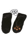 Caxndycing Gants dhiver pour femme - Moufles en peluche - Pour lhiver - Chaudes - En polaire - Pour femme, 02 gris., taille