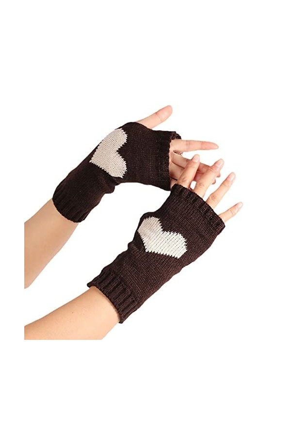 Mitaines tricotées sans doigts Accessoires de vêtements Gants tricotés Manches pour femmes Hiver Automne Jambes Chauffe-mains