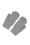 1 paire de gants dhiver résistants au froid double couche en fausse fourrure de lapin tricotée moufles pour fille Noir