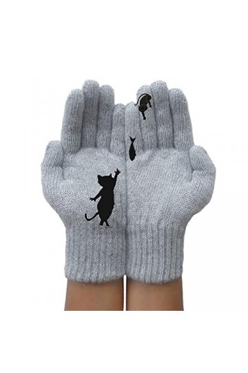 Abonda Gants dhiver pour femmes, gants chauds en tricot pour femmes | Mignon moufle chauffe-mains coupe-vent pour plein air