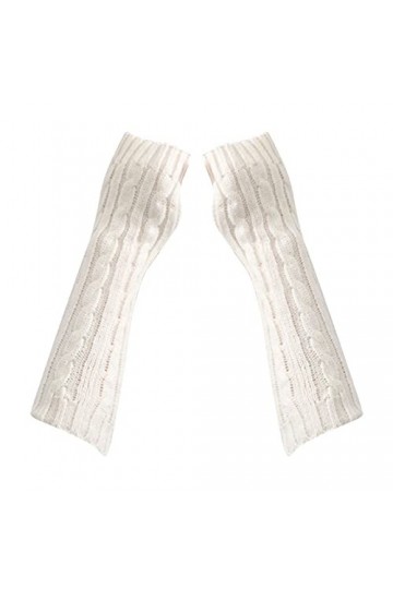 Mitaines dhiver sans doigts tricotées sans doigts Gants tricotés Taille unique Gants tricotés dhiver chauds femmes sans doi