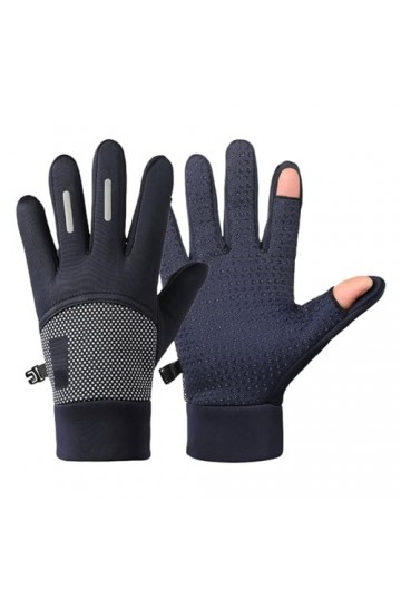 Mitaines dhiver en laine tricotée pour femme, bleu, taille unique