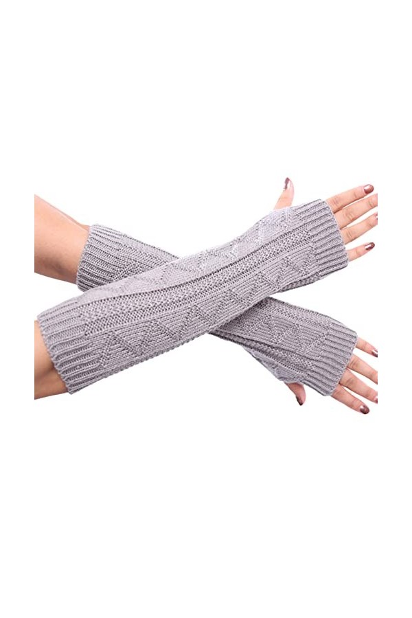Gants sans doigts Poignet Vêtements Accessoires Gants dhiver Gants en Tricot Doux Chaud Hiver Chaud Unisexe pour Moufles, b,