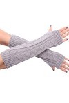 Gants sans doigts Poignet Vêtements Accessoires Gants dhiver Gants en Tricot Doux Chaud Hiver Chaud Unisexe pour Moufles, b,