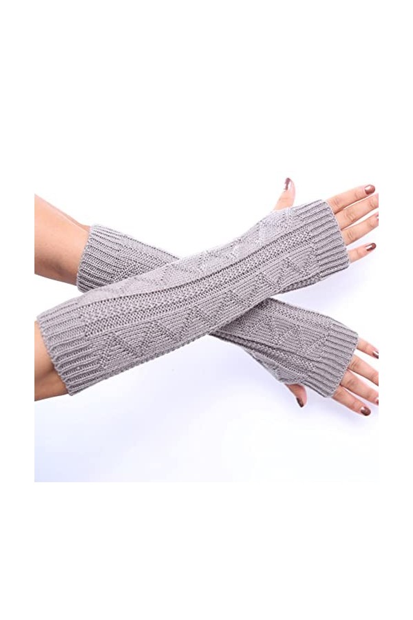 Gants sans doigts Poignet Vêtements Accessoires Gants dhiver Gants en Tricot Doux Chaud Hiver Chaud Unisexe pour Moufles, b,