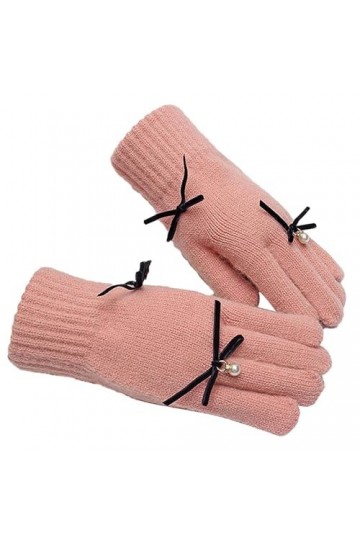 Gants dhiver chauds en laine tricotée à cinq aiguilles pour femme par temps froid, 1 pièce., taille unique