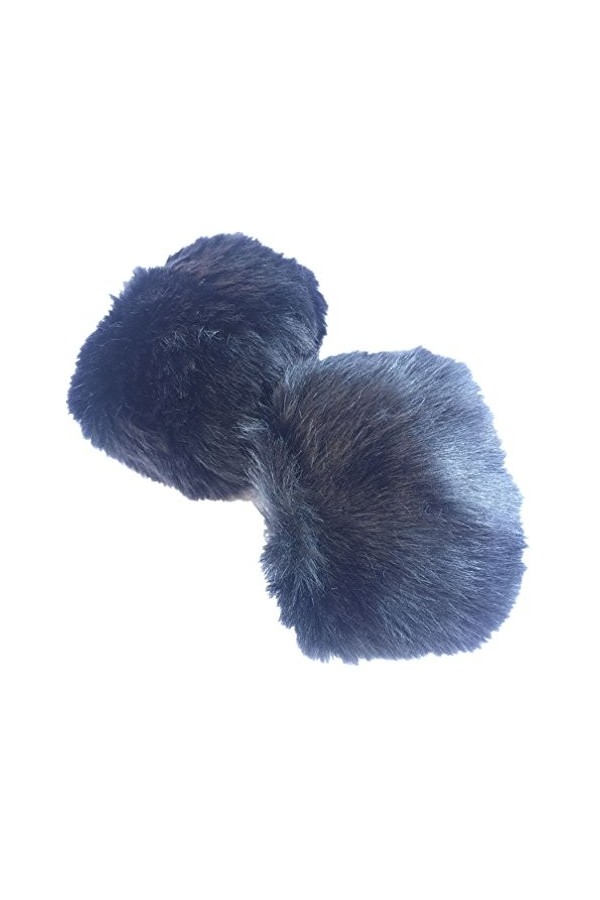 Amorar Gants dhiver imitation fourrure pour femme - Manchettes - Anneau - Moufles - Emballage jetable, Blanc., taille unique