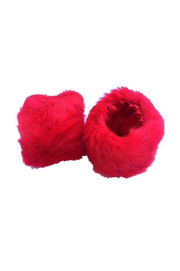 Amorar Gants dhiver imitation fourrure pour femme - Manchettes - Anneau - Moufles - Emballage jetable, Blanc., taille unique