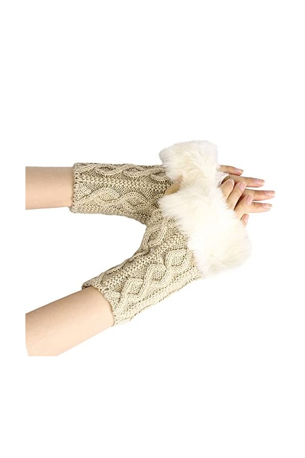 Mitaines Mitaines Mitaines Gants Tricot Manches pour Femmes Noir Longues Femmes Doigts Tenir Femmes Manchettes Extensible, be