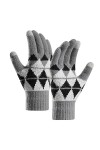 CIVMO Gants dhiver chauds en tricot pour femmes avec poignets élastiques, gants dhiver pour hommes et femmes, moufles isolé