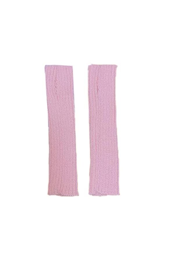 Mitaines en tricot pour femme avec trou pour le pouce - Moufles douces et chaudes pour taper, conduire, cosplay - 30 cm de lo