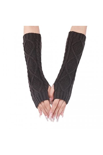 Gants dhiver en Tricot Hiver sans Doigts Mitaines dhiver tricotées sans doigts Manches pour Femmes Hiver Chaud Unisexe pour