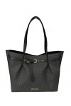 Michael Kors Emilia Grand sac fourre-tout en cuir, Signature noire
