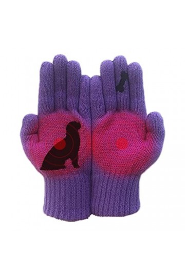 LINGJIONG Gants dhiver pour femme - Gants confortables, épais et chauds pour hommes et femmes - Moufles élastiques et douces