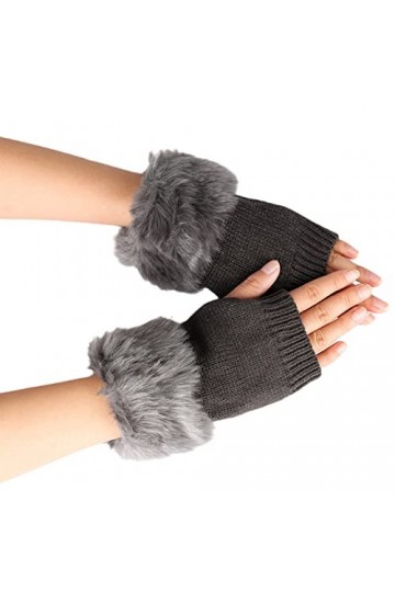 Mitaines dhiver sans doigts Mitaines dhiver tricotées sans doigts Gants dhiver doux et chauds en tricot Gants dhiver chau