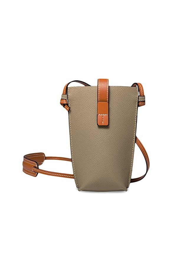 FANDARE Rétro Sacs à bandoulière Petits Sacs pour Téléphone Cuir Sac à Main Femme Porte Monnaie Portefeuille Pochette pour Ca