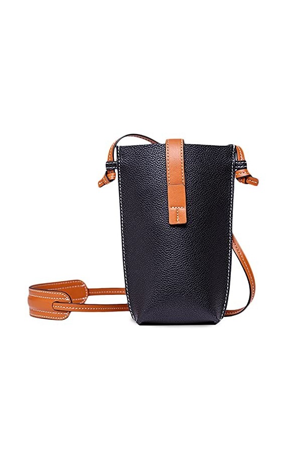 FANDARE Rétro Sacs à bandoulière Petits Sacs pour Téléphone Cuir Sac à Main Femme Porte Monnaie Portefeuille Pochette pour Ca