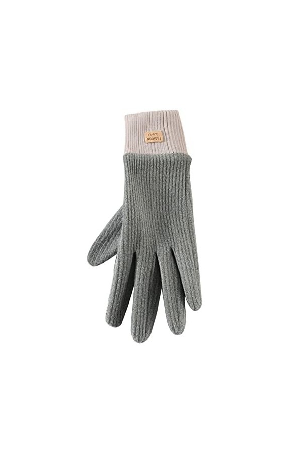MKIUHNJ Gants en tricot brossé Lady Jacquard Screen Gloves gardent au chaud Gants dhiver Gants en maille Moufles Femme Trico