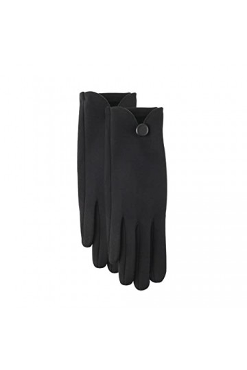 Gants tactiles coupe-vent en peluche épaisse douce et confortable pour la conduite de la neige avec poche, Noir , taille uniq