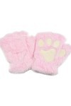 Gants chauds et épais en polaire pour ours en peluche Mitaines sans doigts de dessin animé mignons gants pour femmes gants mo