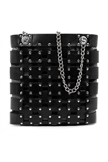 Time Resistance Tote bag en cuir pour femme - Sac à main moderne - Noir