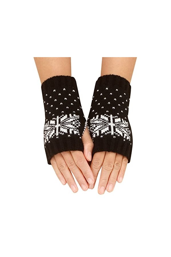 Mitaines tricotées sans doigts dhiver sans doigts Accessoires Gants tricotés Gants tricotés Hiver Automne Jambes Chauffe-mai