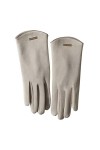 Gants dhiver pour femme - Pour écran tactile - En daim synthétique - Poignets élastiques - Coupe-vent, camel, taille unique