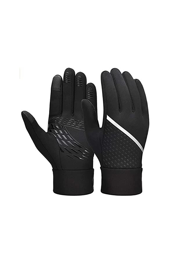 Gants dextérieur chauds en polaire pour adulte avec gants réfléchissants, bande dhiver, gants antidérapants, moufles pour f