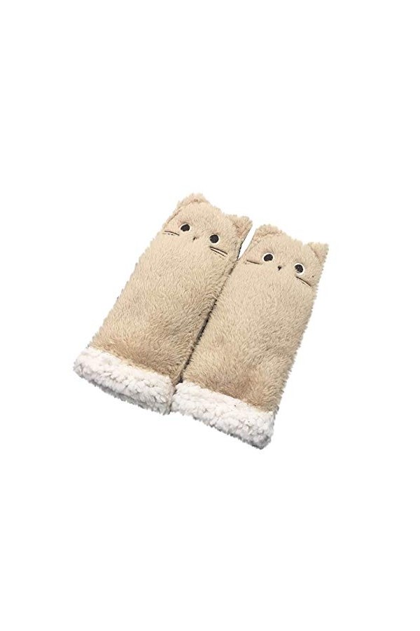 Mizily Gants pour femme - Moufles - Motif dessin animé - Gants chauds - Automne et hiver - Une variété de gants en peluche - 
