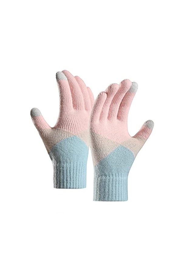Hiver Femmes Garder Au Chaud Écran Tactile Gants Tricot Poignet Élastique Doux Gants Pleins Doigts Moufles Costume De Danse D