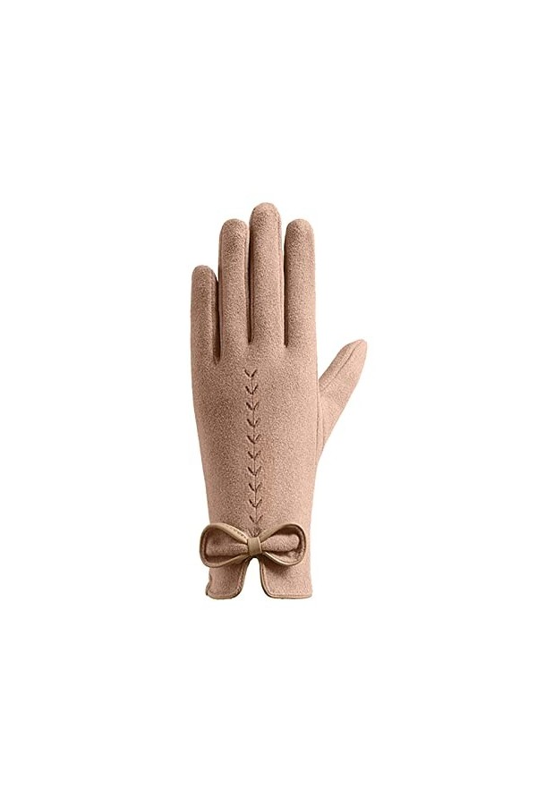 Gants antidérapants pour femme par temps froid, gants chauds tendance pour lextérieur, léquitation, la conduite, un nœud mi
