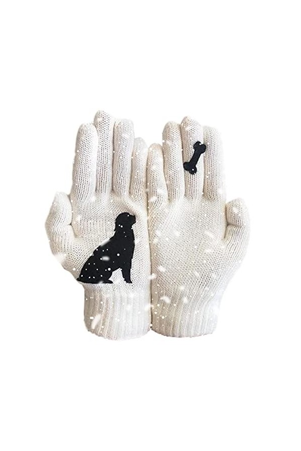 Caneem Gants tricotés pour femmes | Gants chauds épais et confortables pour hommes et femmes – Moufles chauffe-mains coupe-ve
