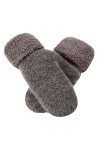 HANXIULIN Gants dhiver thermiques pour femmes Gants dhiver tricotés avec fonction écran tactile pour femmes Moufles dhiver