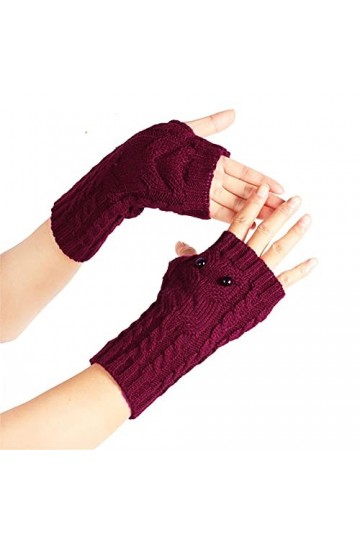 Mitaines en tricot pour femmes, mitaines en tricot pour femmes, solides, décontractées, mignonnes moufles à motifs, gants en 