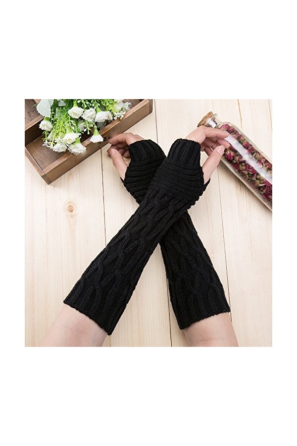 EMAlusher Gants dhiver chauds pour femme - Gants épais en coton polaire - Moufles dhiver - Gants en velours - Gants colorés