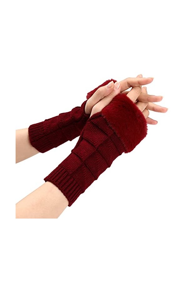 Gants sans doigts Poignet Vêtements Accessoires Gants dhiver Manches pour femmes Hiver Automne Jambes Chauffe-mains Kawaii L