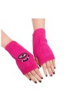 Gants dhiver pour femme et fille - Manches en tricot sans doigts - Garde au chaud - Moufles douces et chaudes.