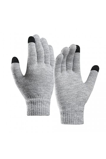 DondPO Mitaines Femme Noir Epais écran Tactile Gants en Tricot Gants Chaud Thermiques Elegants Mitaines Tricotées Gants Mitai
