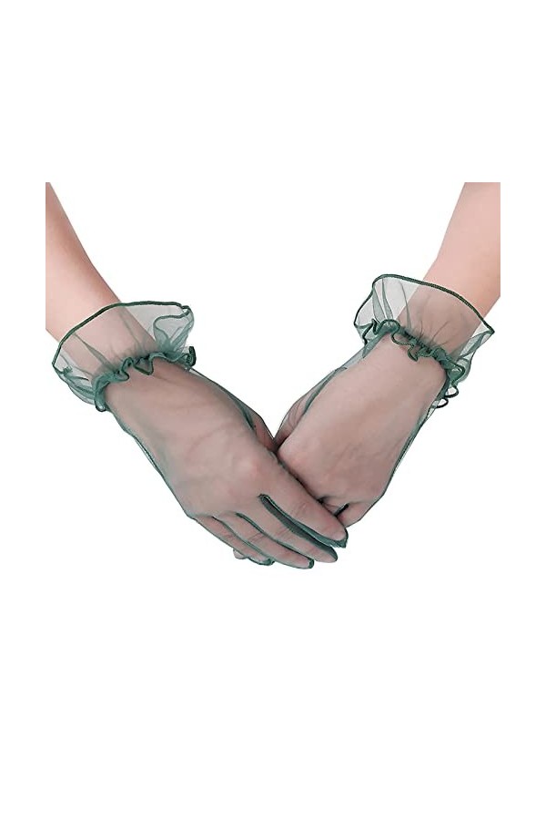 KADBLE Gant court pour femme pour bal de fin dannée, thé, mariage, rose, Medium