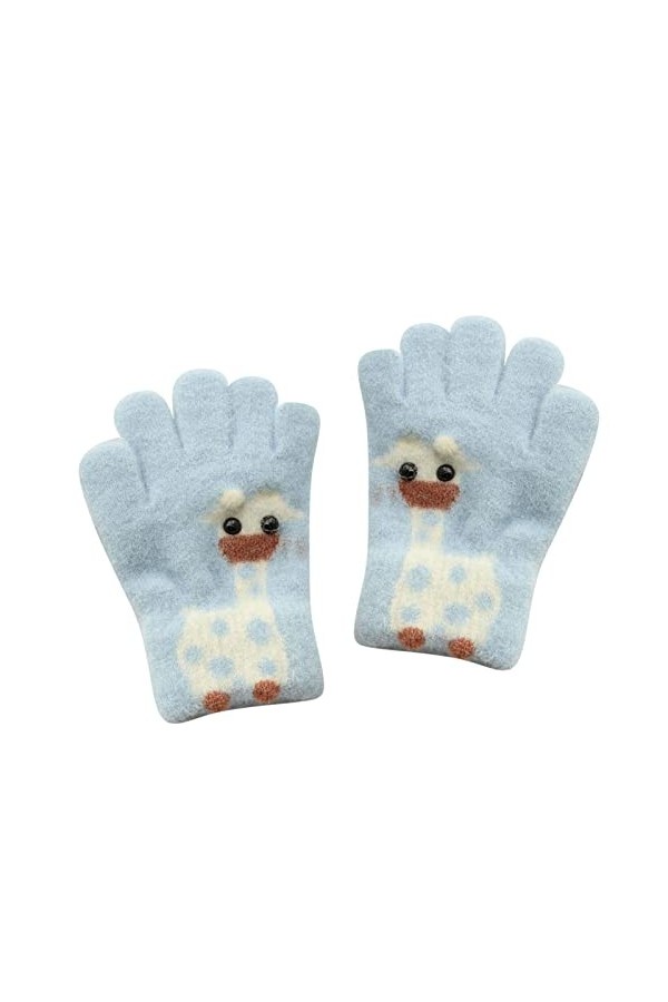 Allbestop Noel gants Thermique Mitaines Moelleuses,Gants Sans Doigts Enfant Gants Cuir Femme Moufles Bebe Gants Noir Deguisem