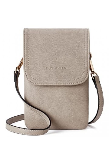 BOSTANTEN Petit Sac Téléphone Portable Femme, Pochette pour Telephone Portable, Petit Sac Bandoulière Femme Sac à Main Sac à 