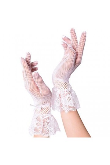 LassZone Mitaines en dentelle florale pour femme - Manches longues - Pour Halloween, mariage, étiquette, conduite, équitation